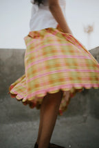 Meadow Plaid Scallop Skirt