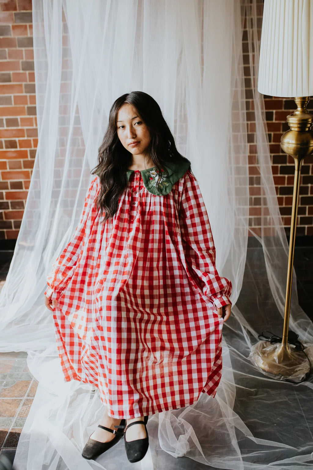 Strawberry Gingham Dress