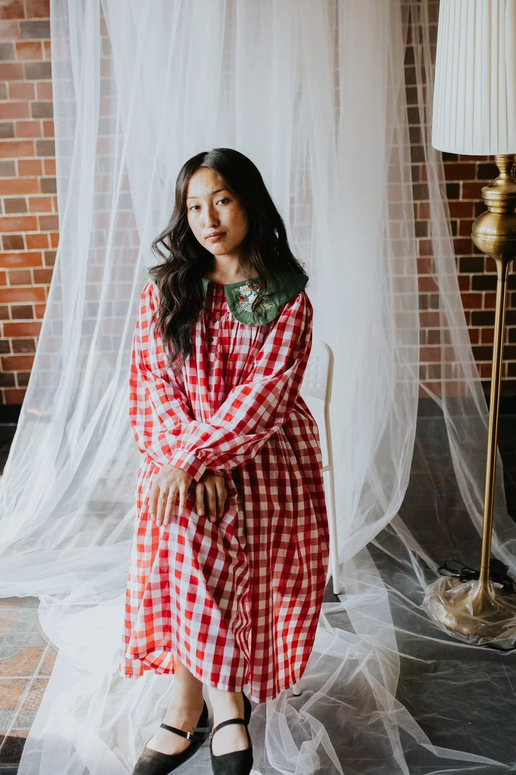 Strawberry Gingham Dress