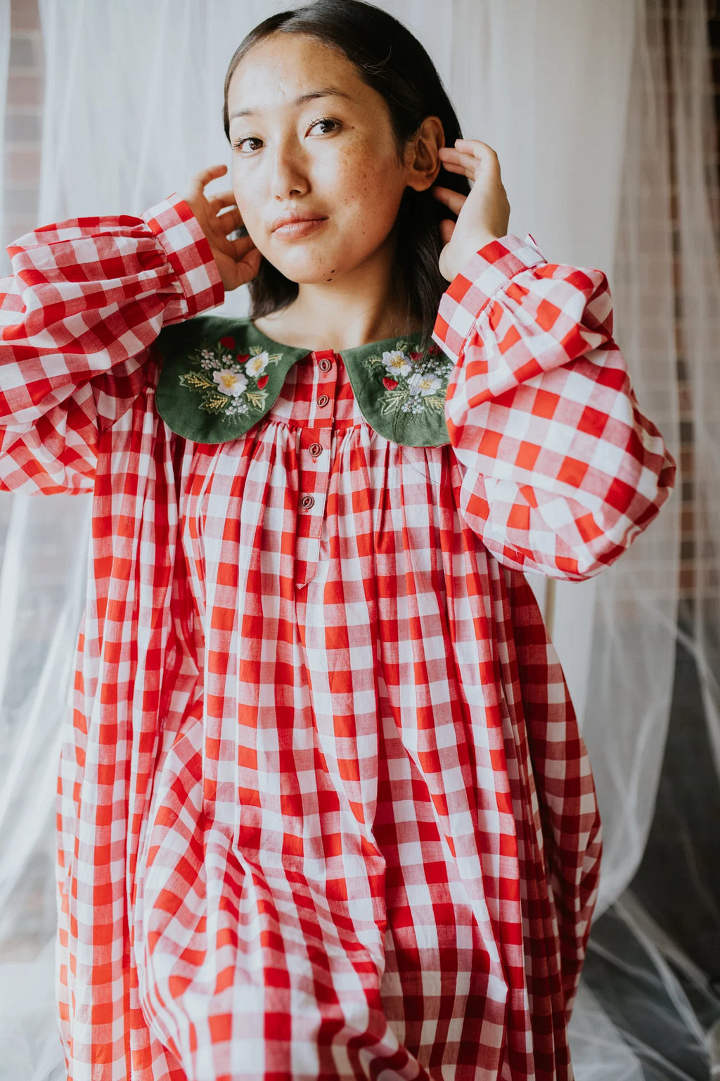 Strawberry Gingham Dress