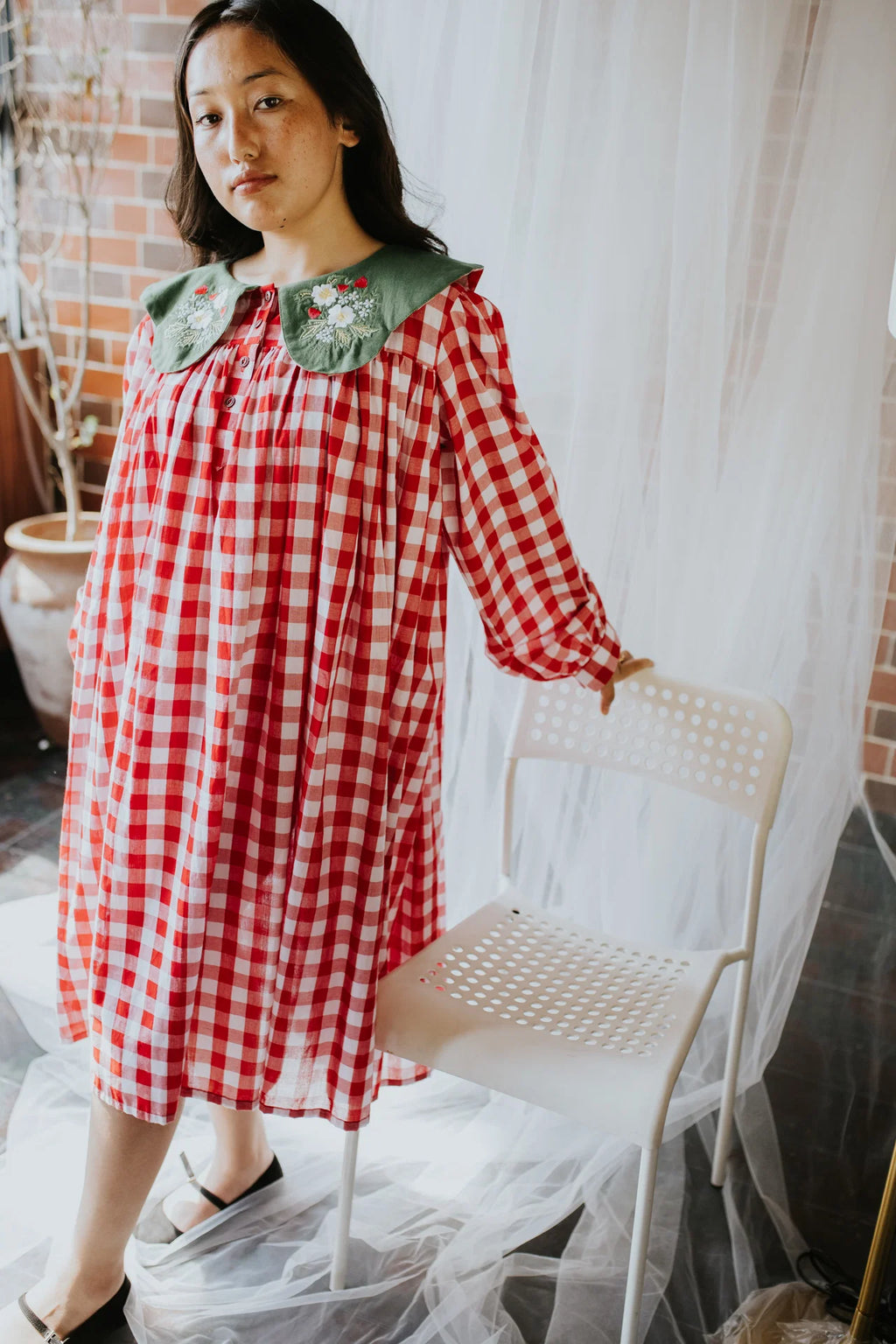 Strawberry Gingham Dress