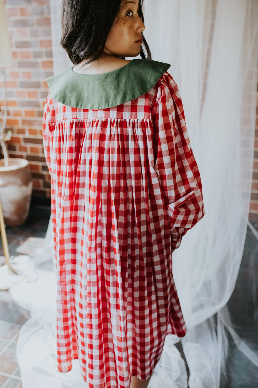 Strawberry Gingham Dress