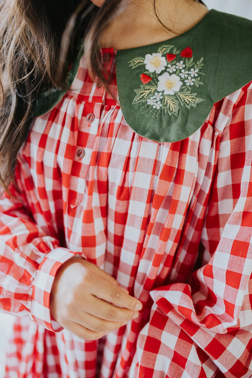 Strawberry Gingham Dress