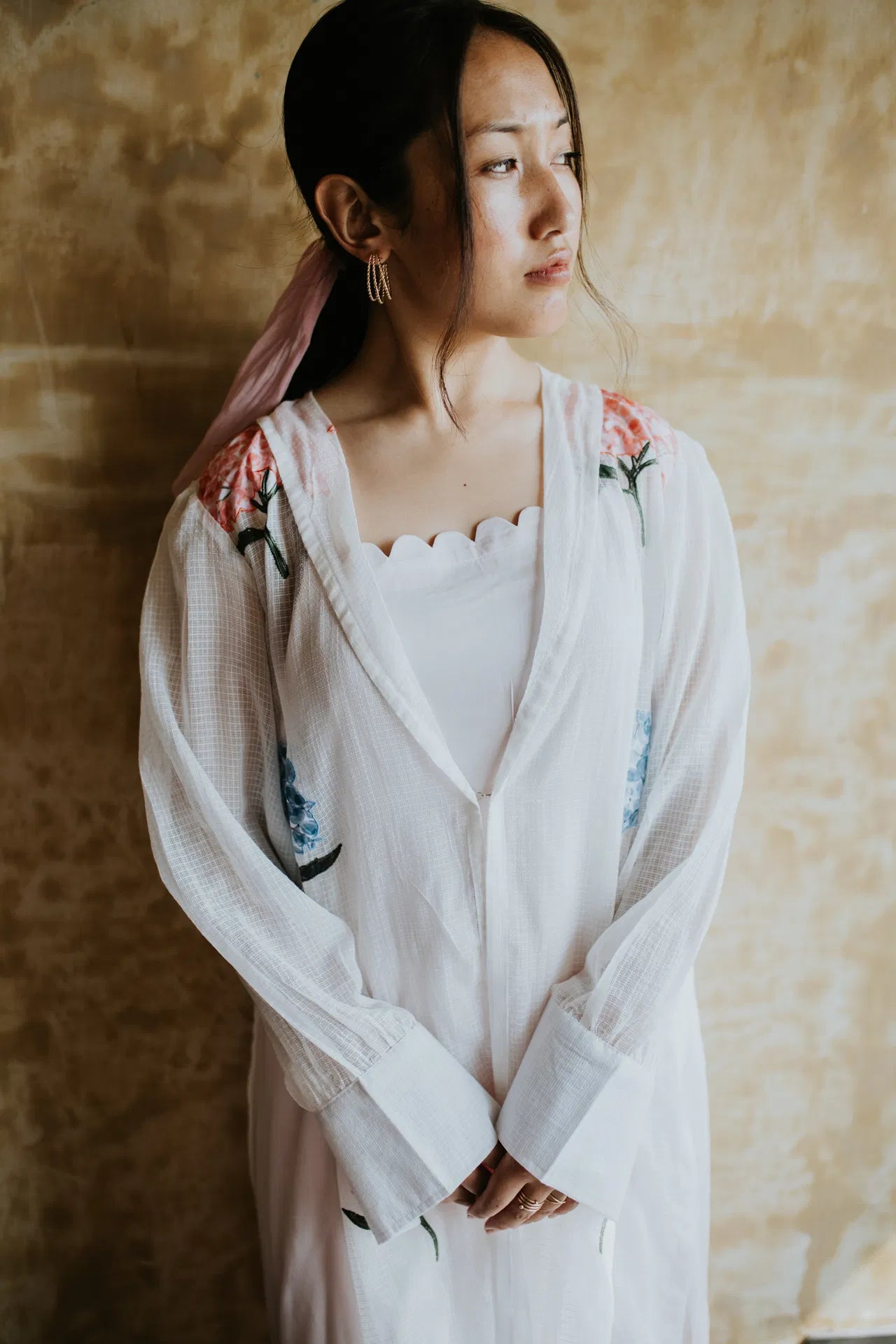 A Garden Stitched in Hydrangeas Kurta Dress