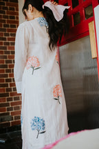 A Garden Stitched in Hydrangeas Kurta Dress