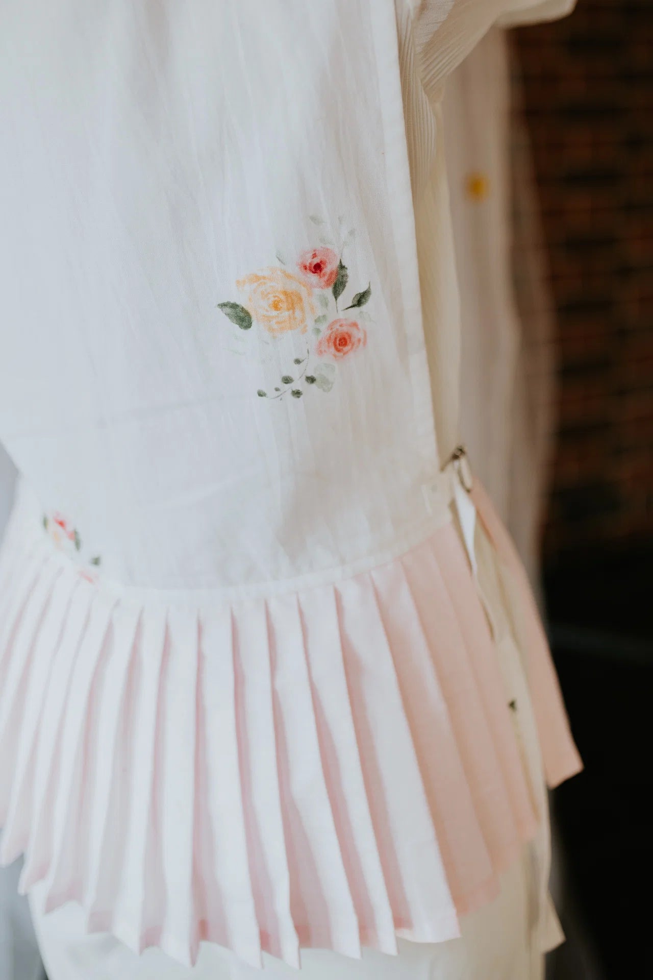 Blush Pleat Bloom Overlay Top