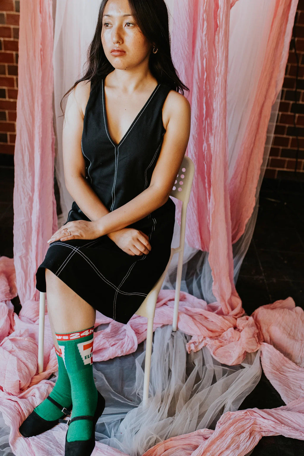 She Wore Black in the Garden Dress