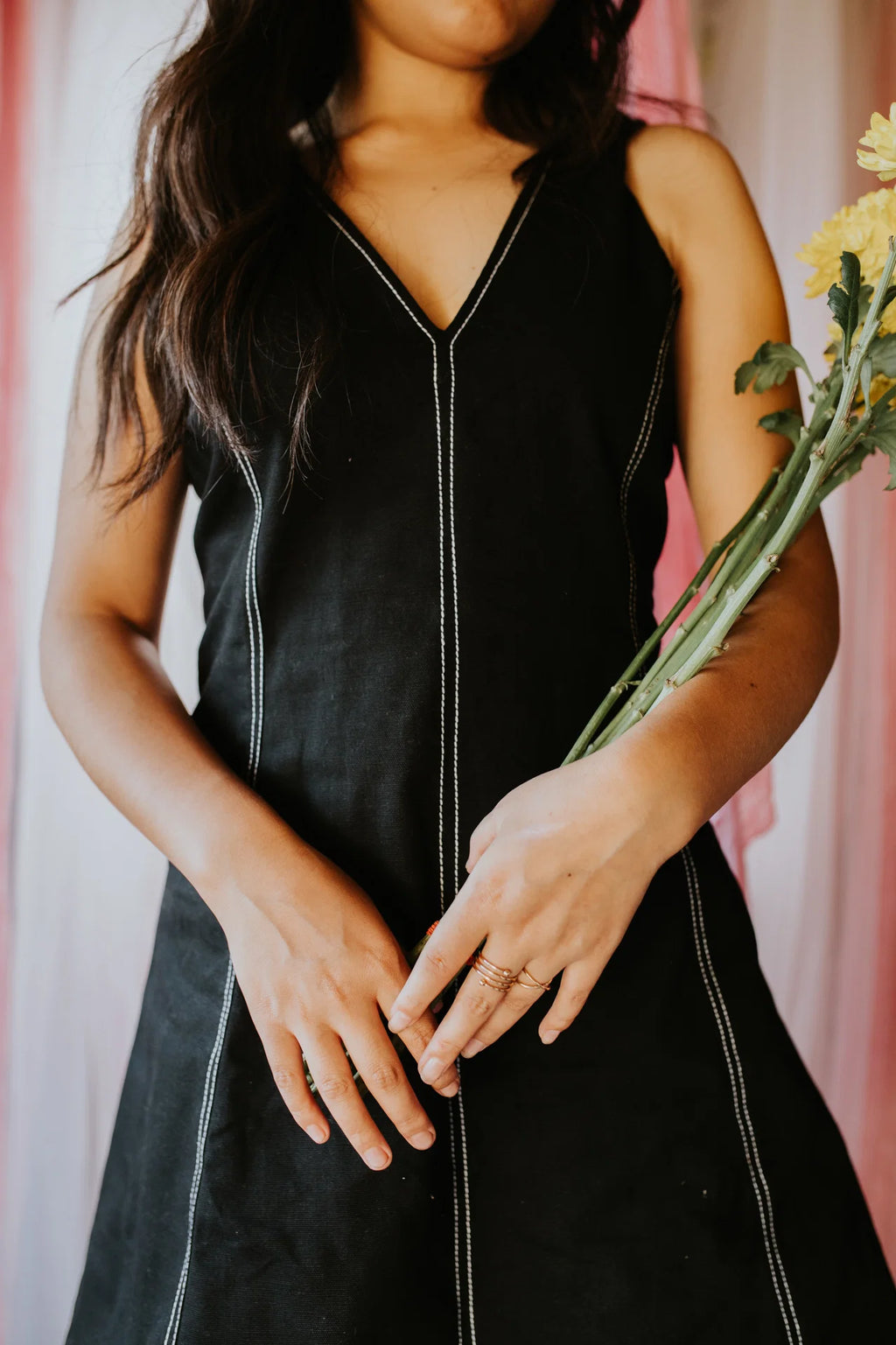 She Wore Black in the Garden Dress