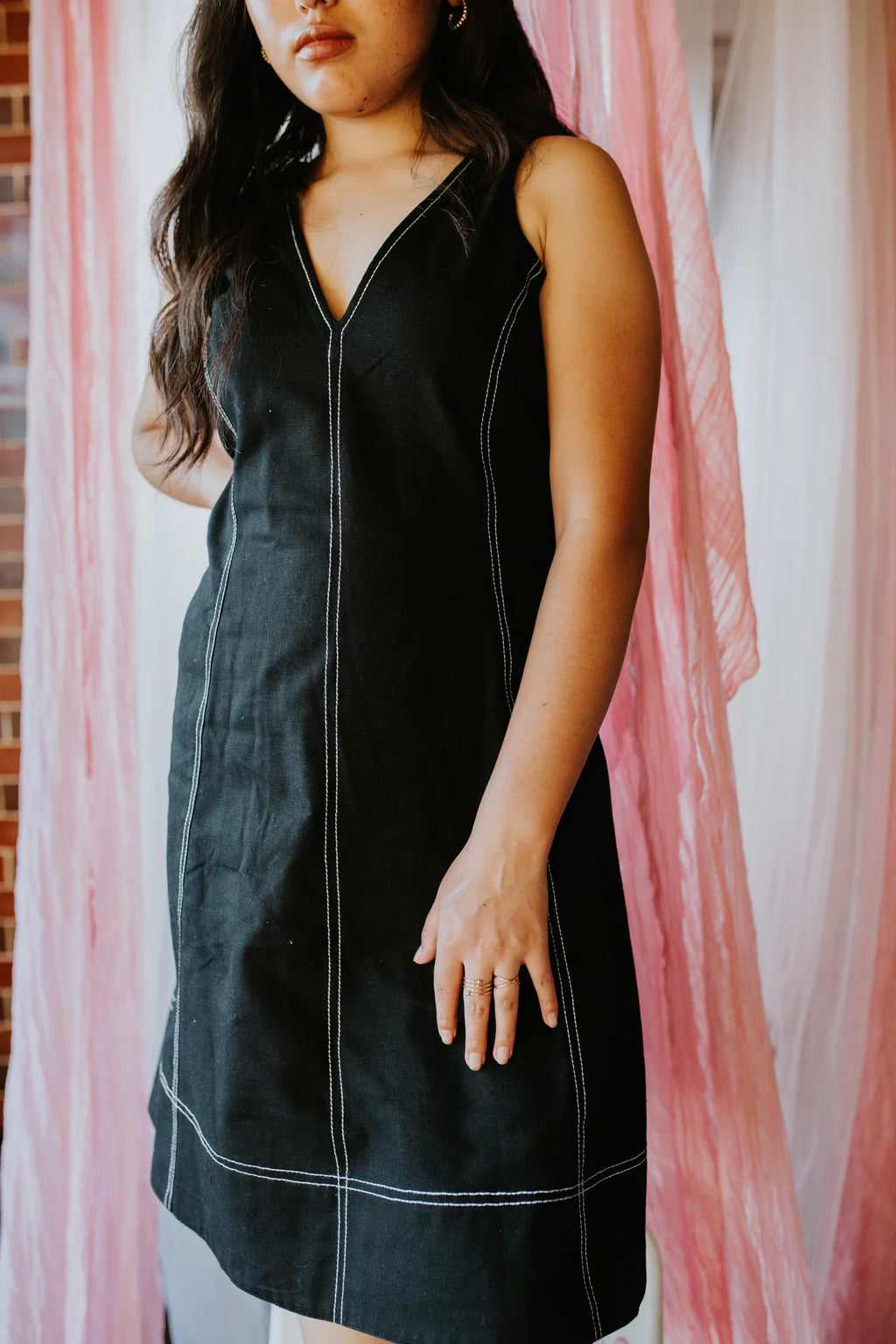 She Wore Black in the Garden Dress