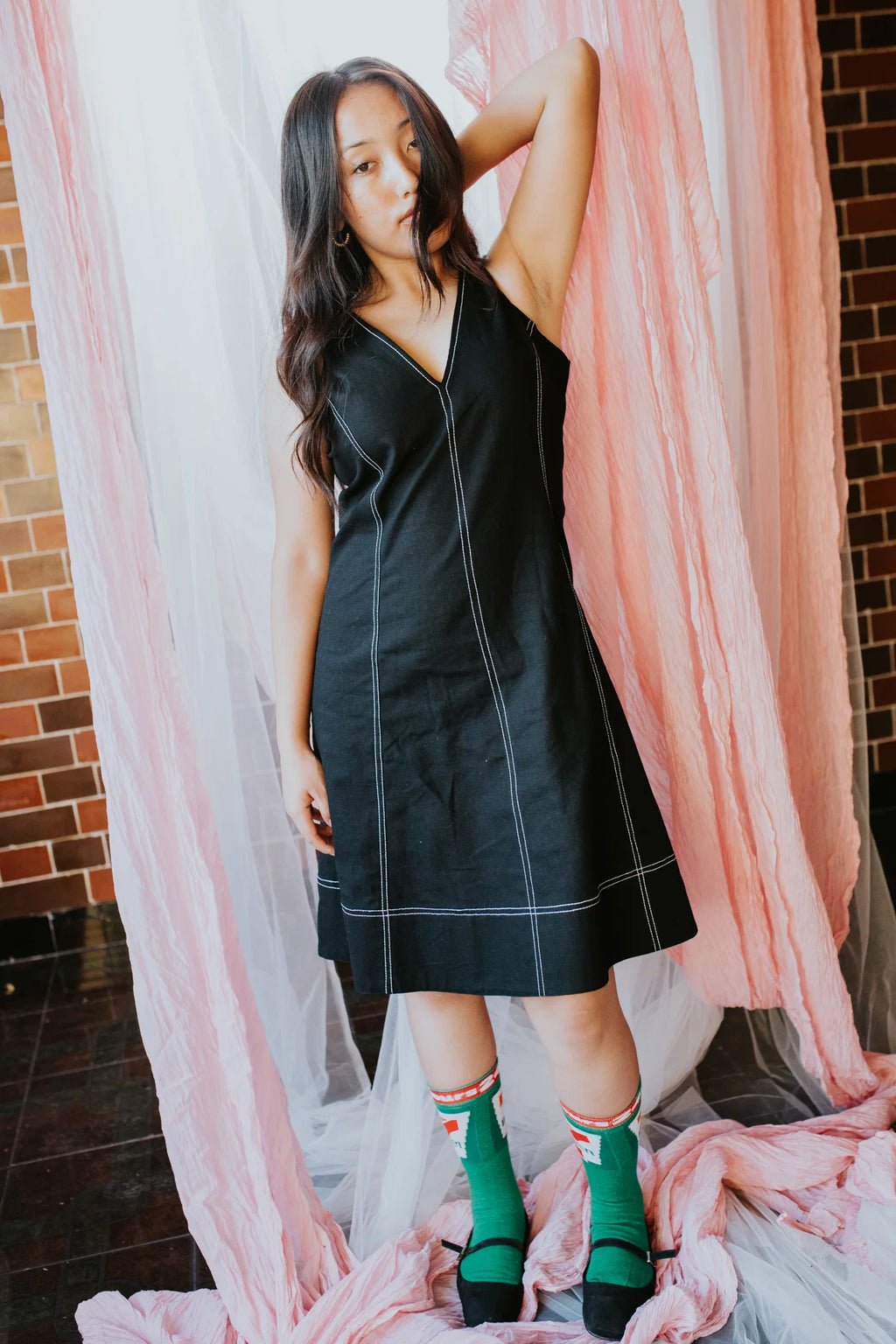 She Wore Black in the Garden Dress