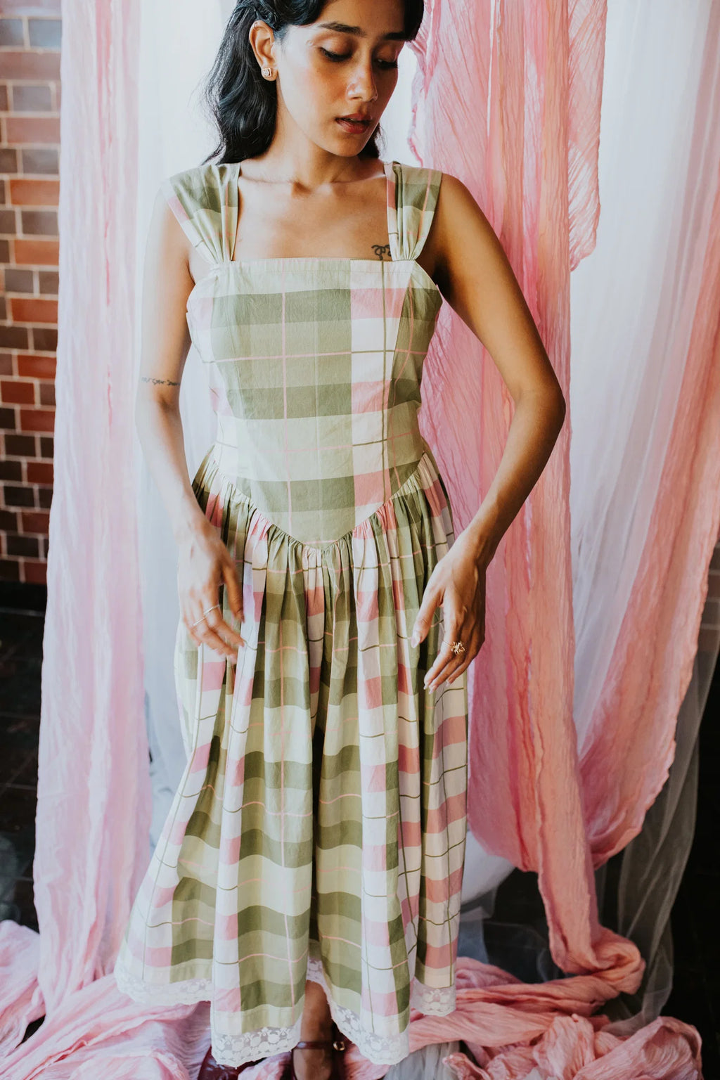Avacado Dusk Orchard Dress