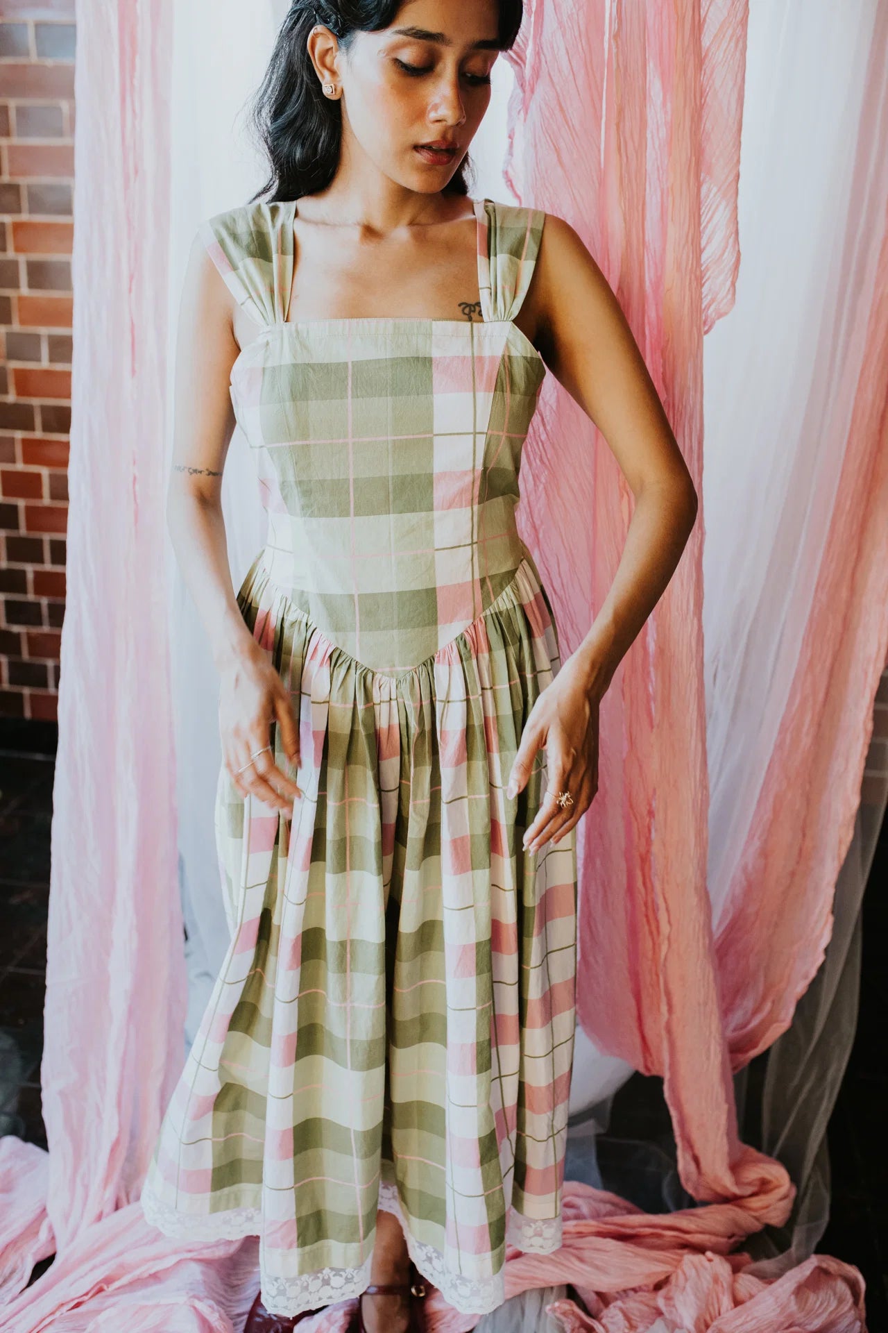 Avacado Dusk Orchard Dress