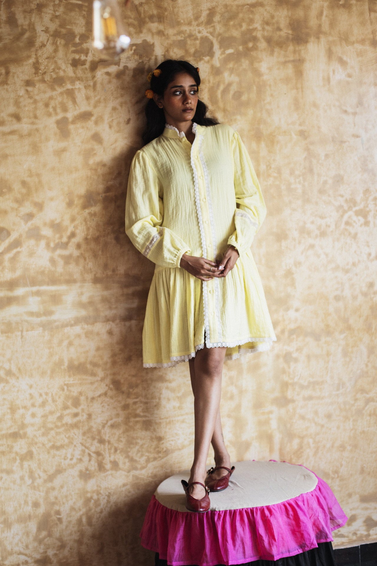 She Wore Lemon & Lace Dress