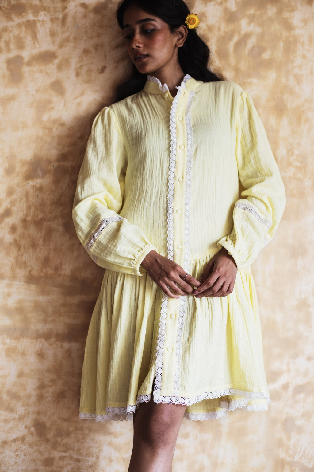 She Wore Lemon & Lace Dress
