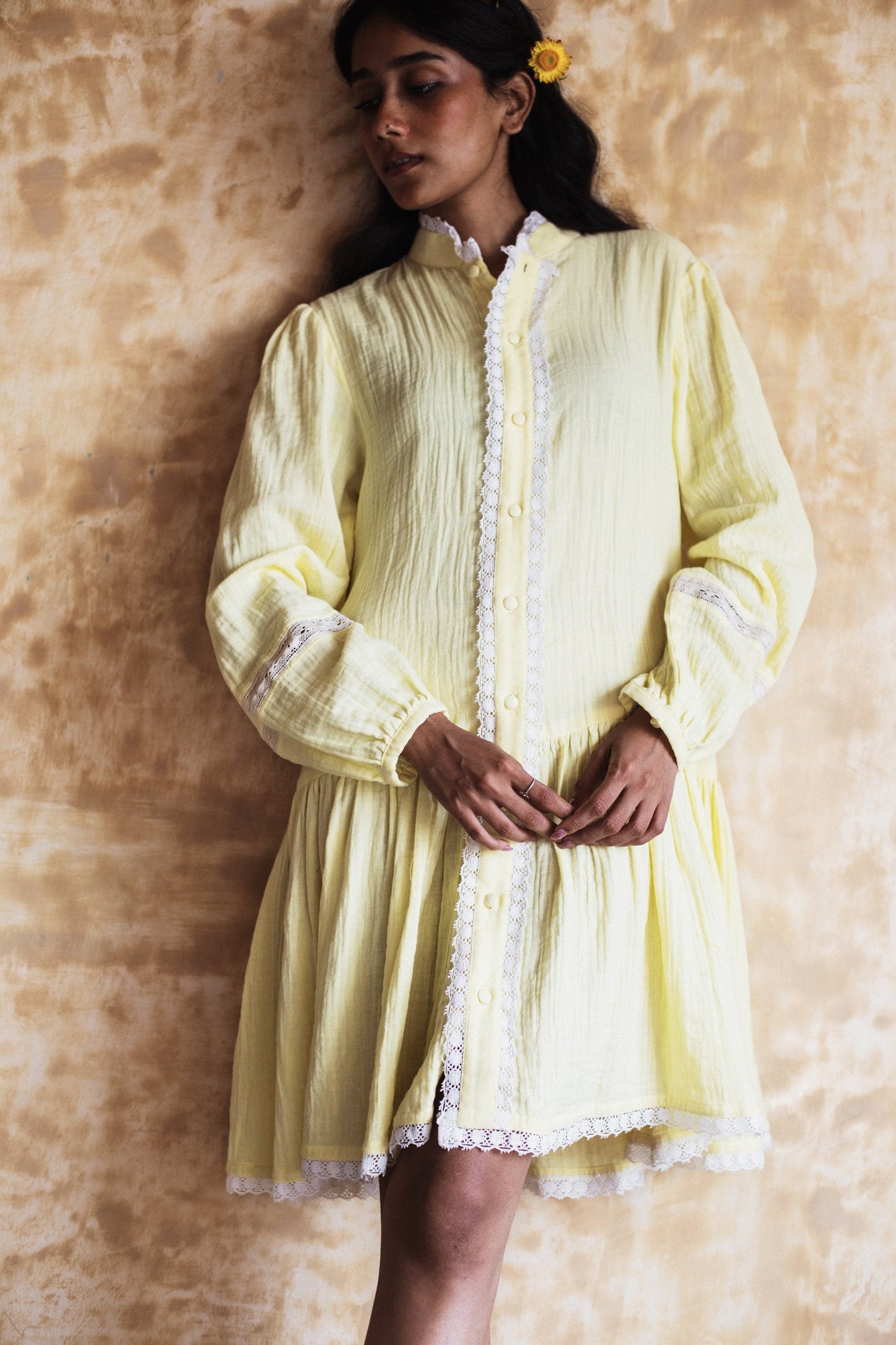She Wore Lemon & Lace Dress