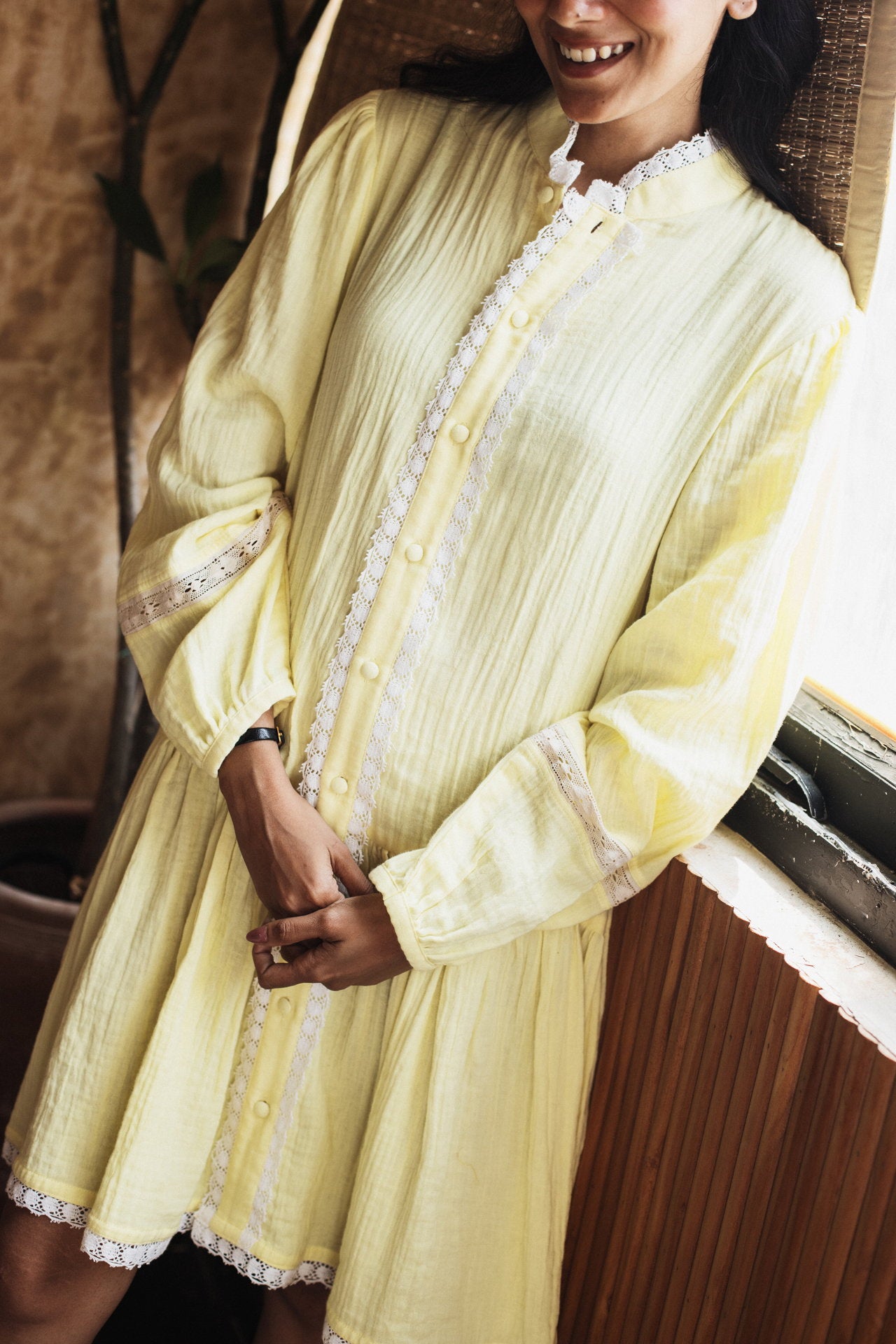 She Wore Lemon & Lace Dress