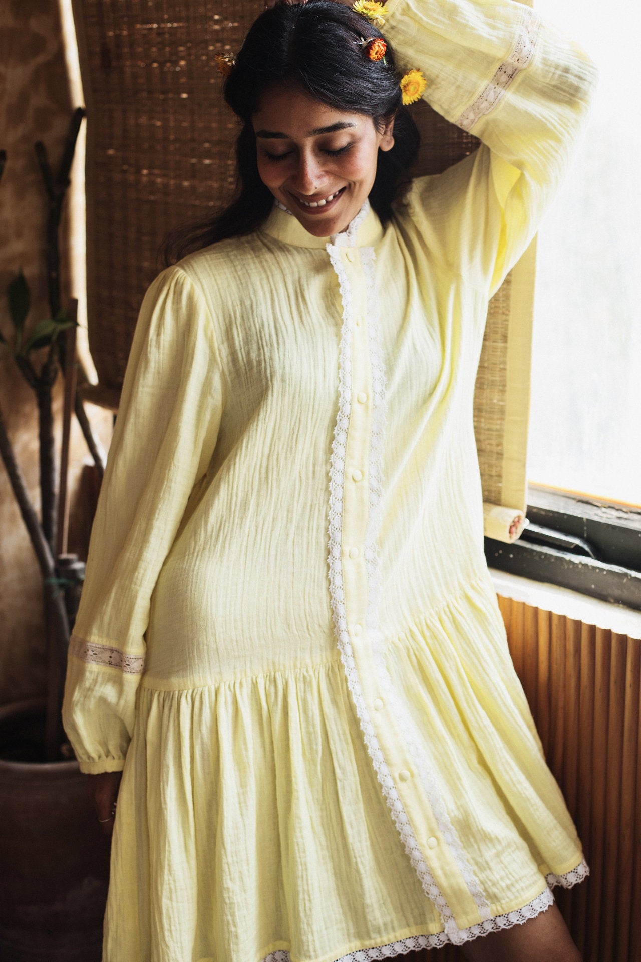 She Wore Lemon & Lace Dress