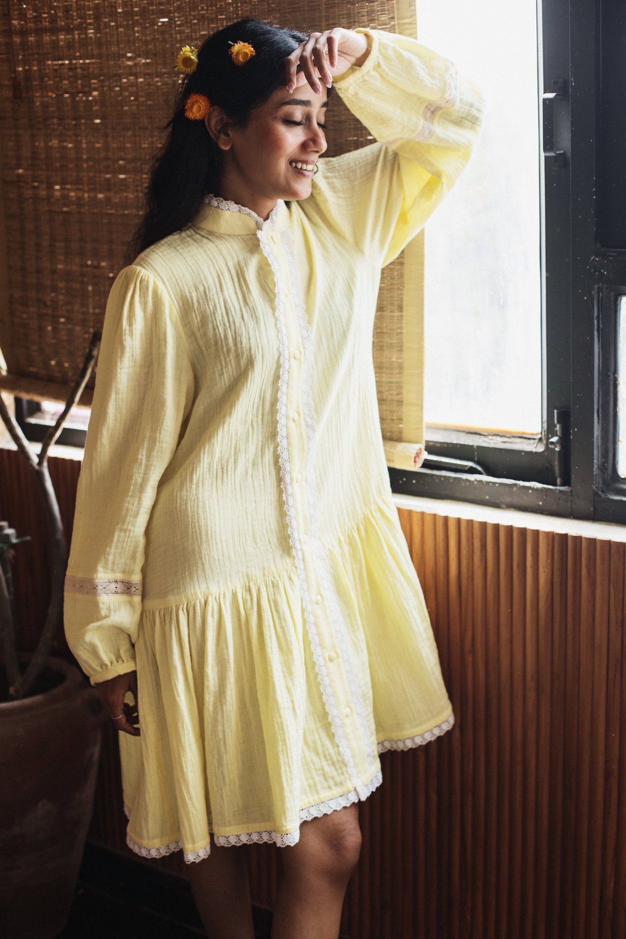 She Wore Lemon & Lace Dress