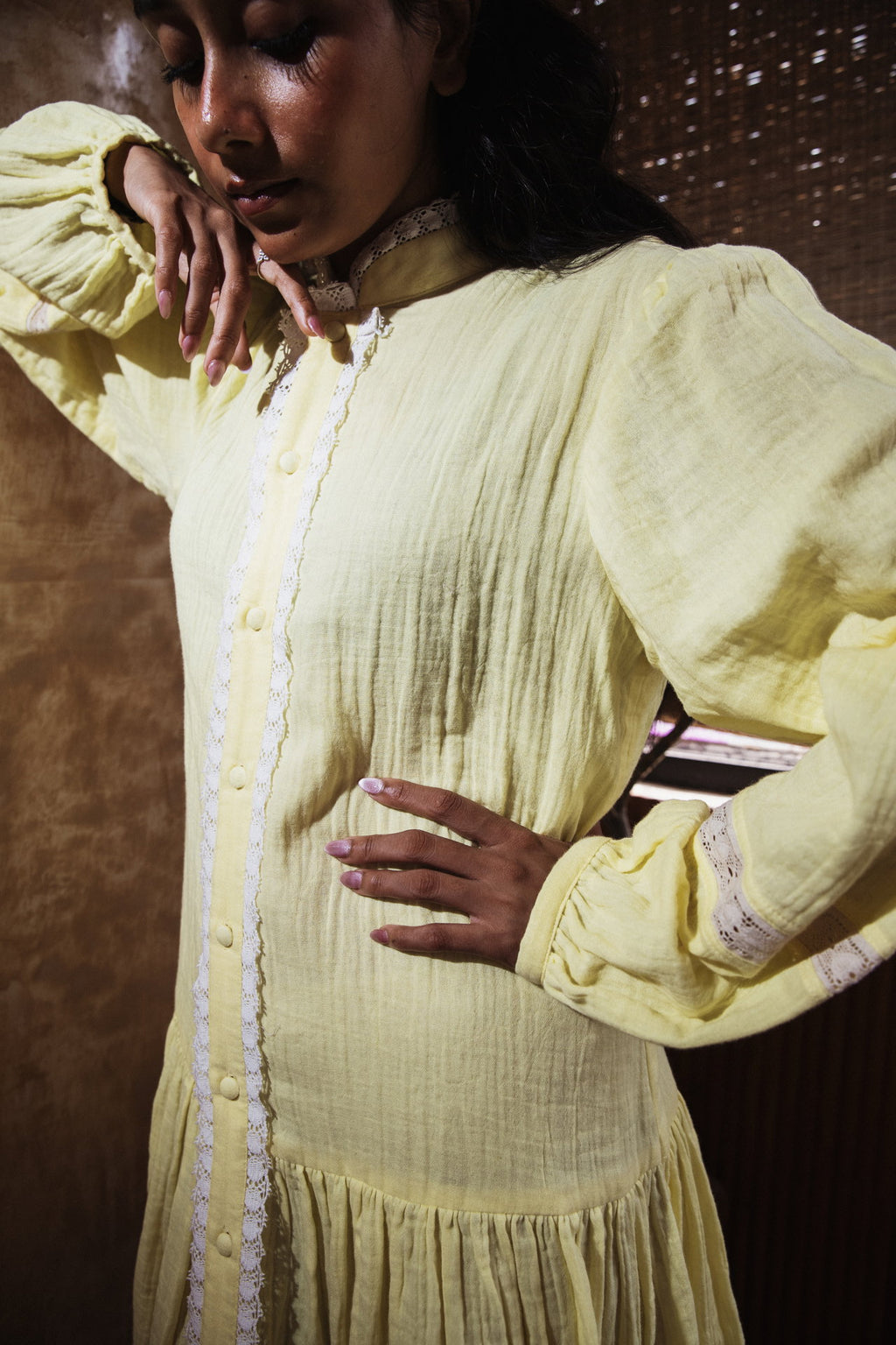 She Wore Lemon & Lace Dress