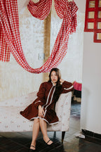 She Wore Wine & Lace Dress [SALE]