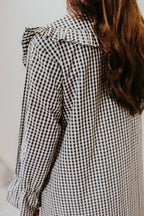 Monochrome Gingham Ruffle Dress [SALE]