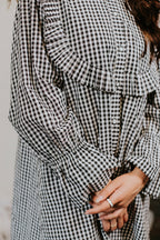 Monochrome Gingham Ruffle Dress [SALE]