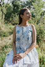 Blue Hydrangea Tie-Top
