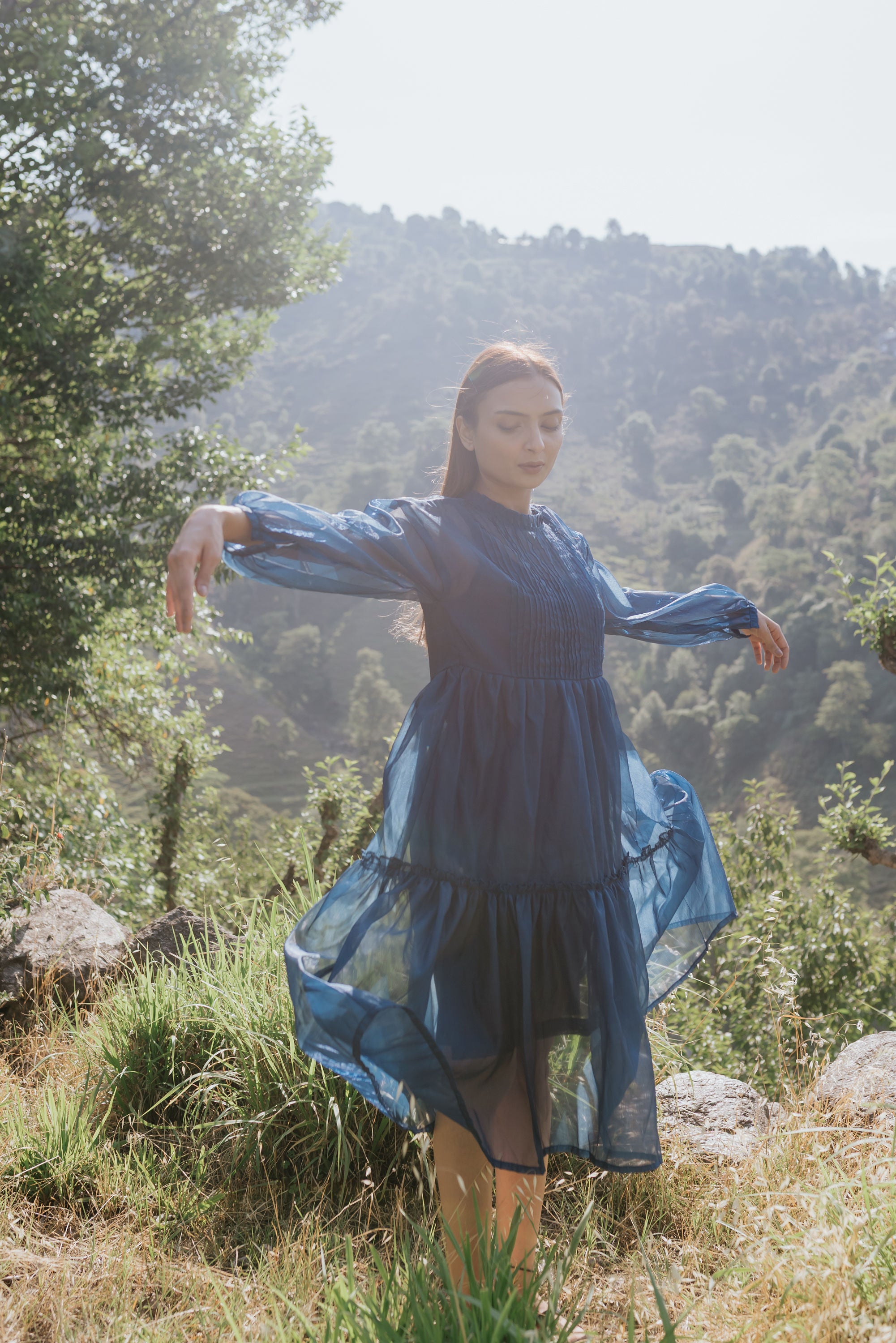 Blue Hour Pintuck Dress