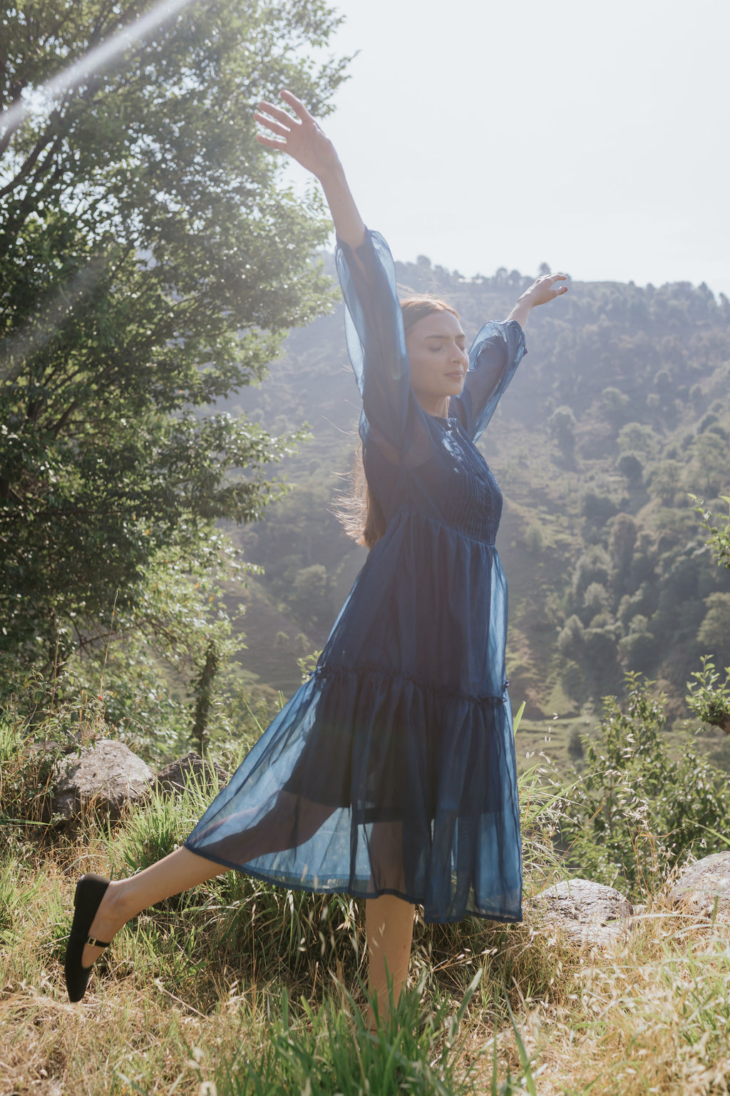 Blue Hour Pintuck Dress