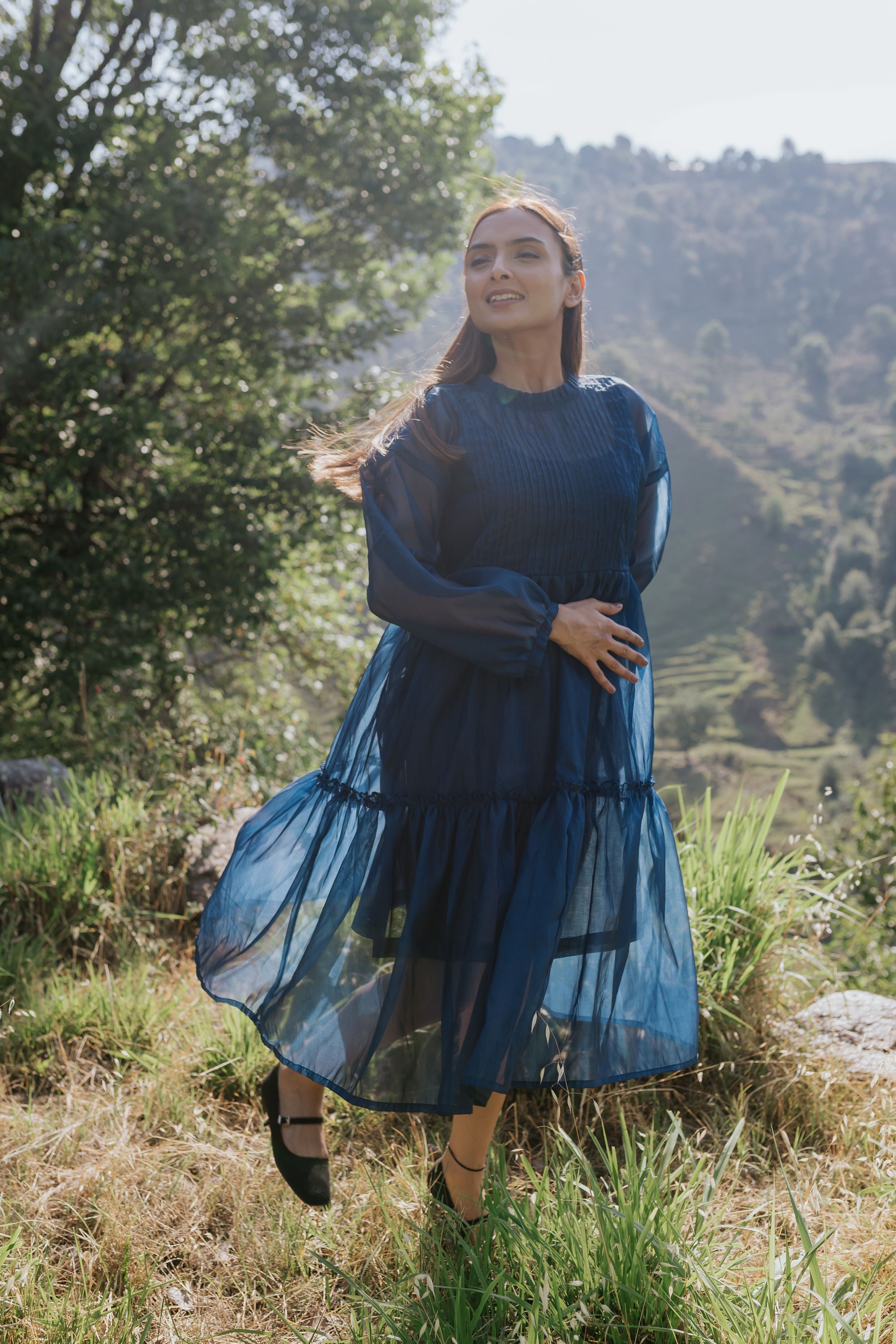 Blue Hour Pintuck Dress
