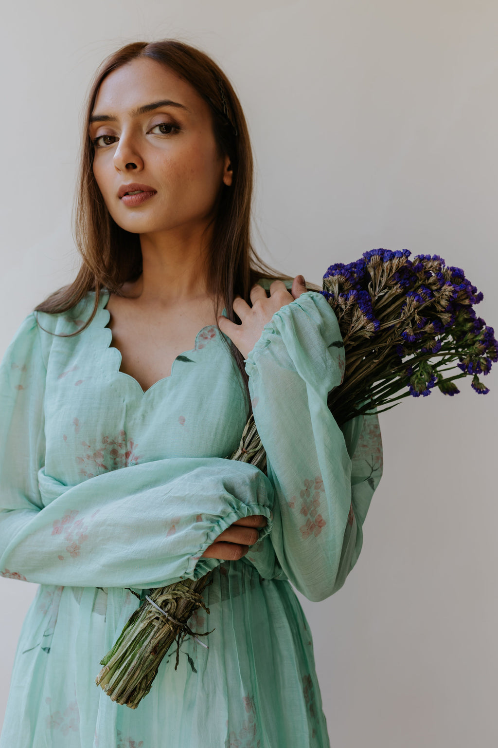 Mint Pink Scallop Top [SALE]