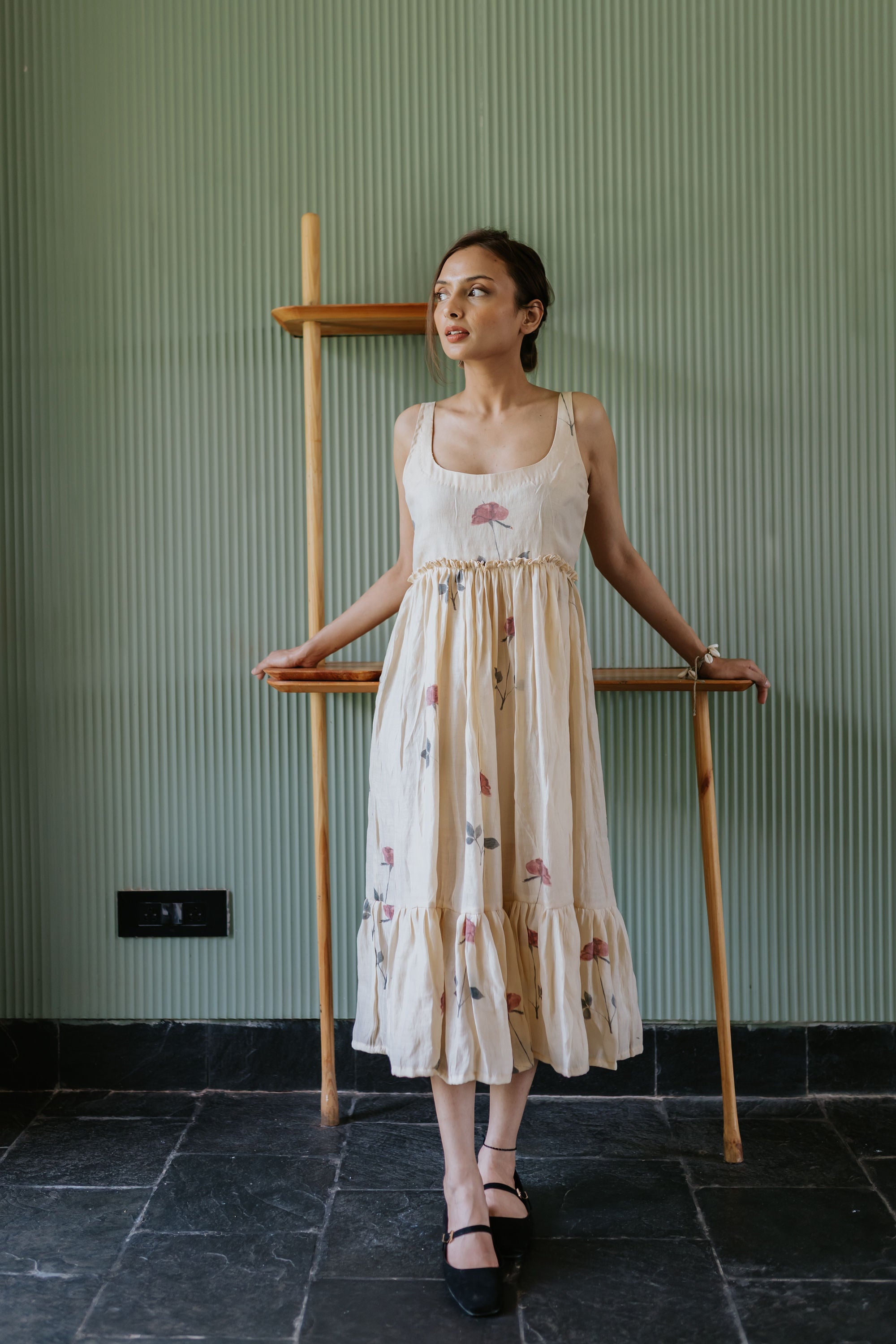 Almond Silk & Rose Dress