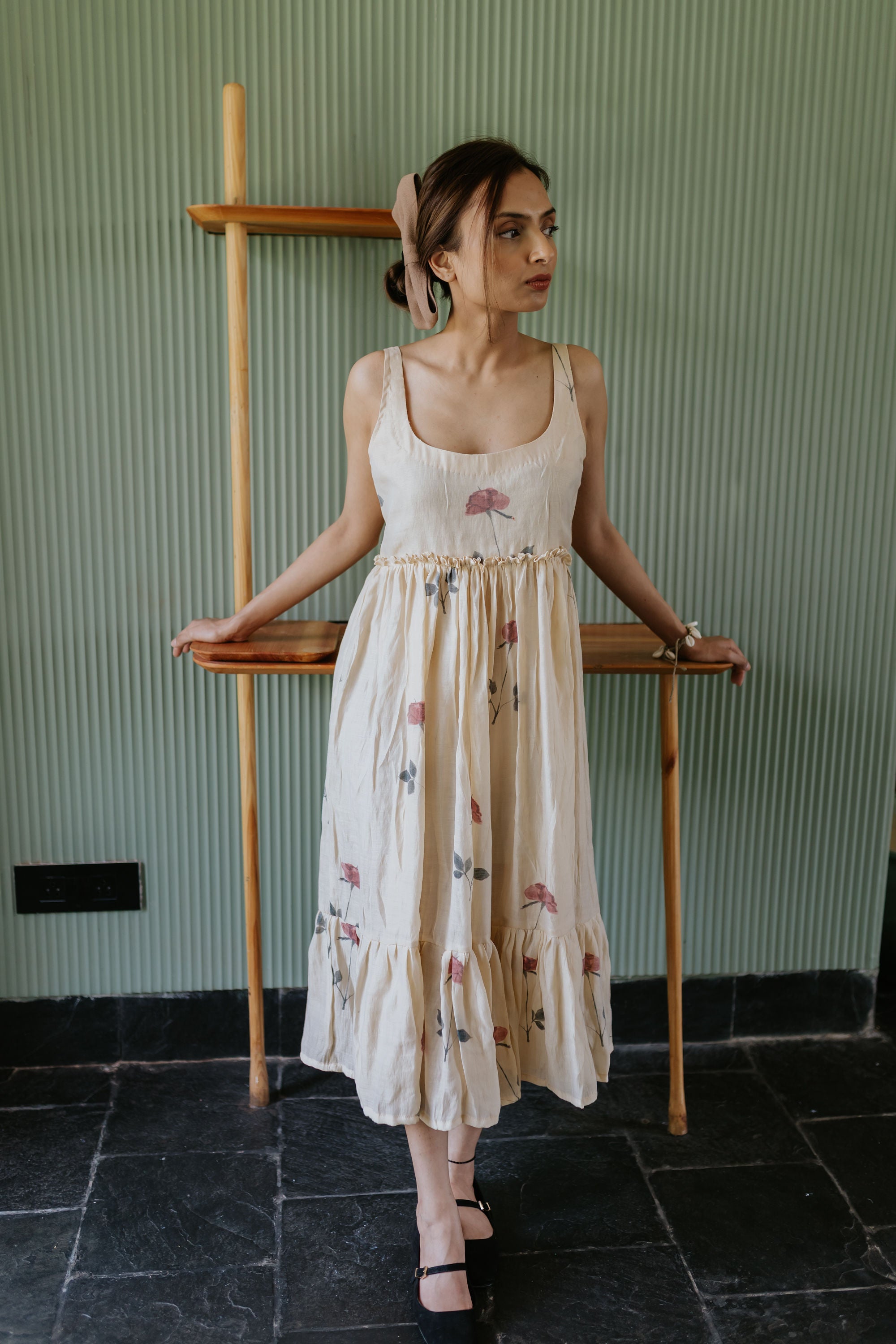 Almond Silk & Rose Dress