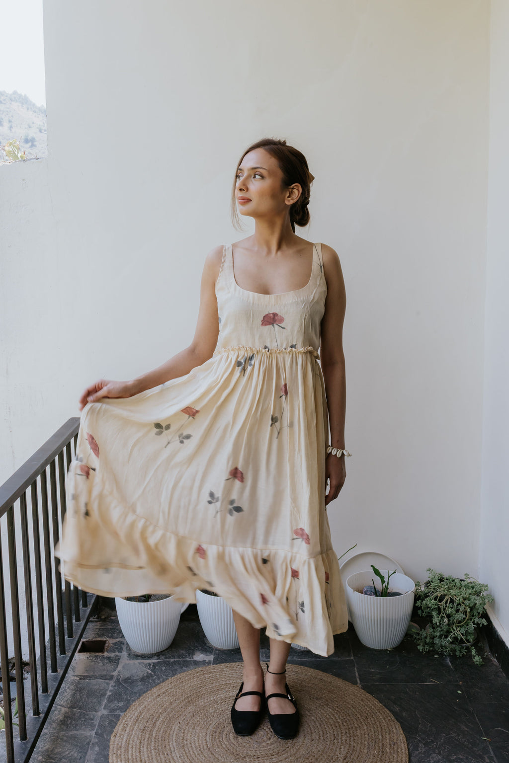 Almond Silk & Rose Dress