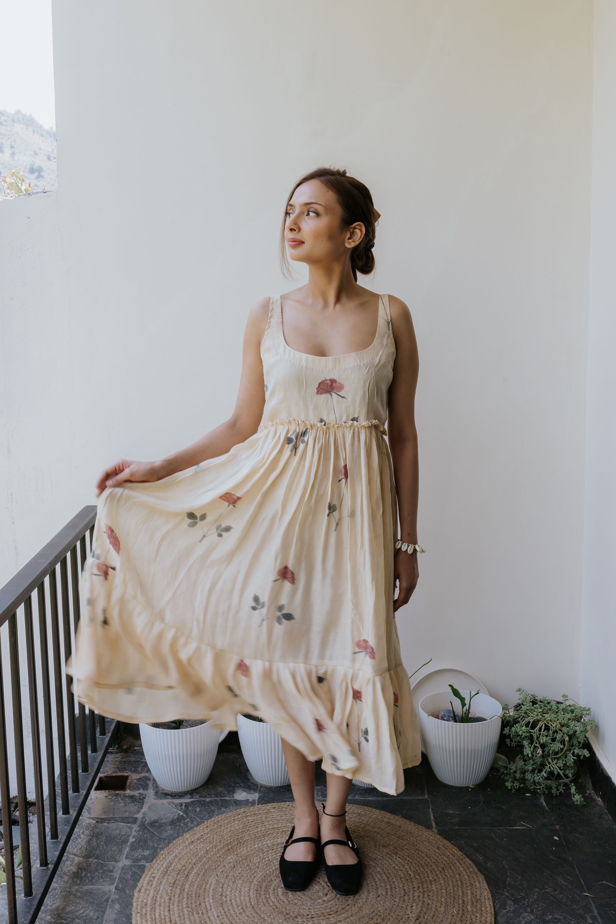 Almond Silk & Rose Dress