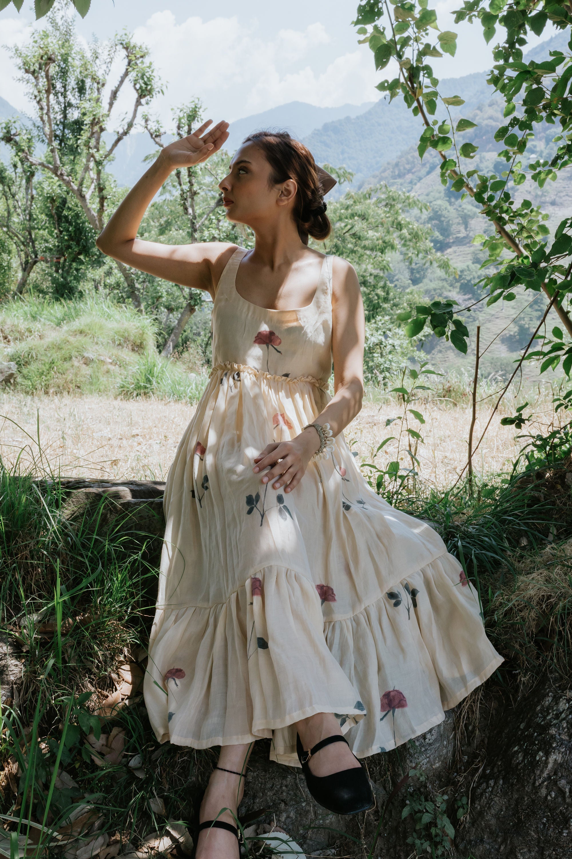 Almond Silk & Rose Dress