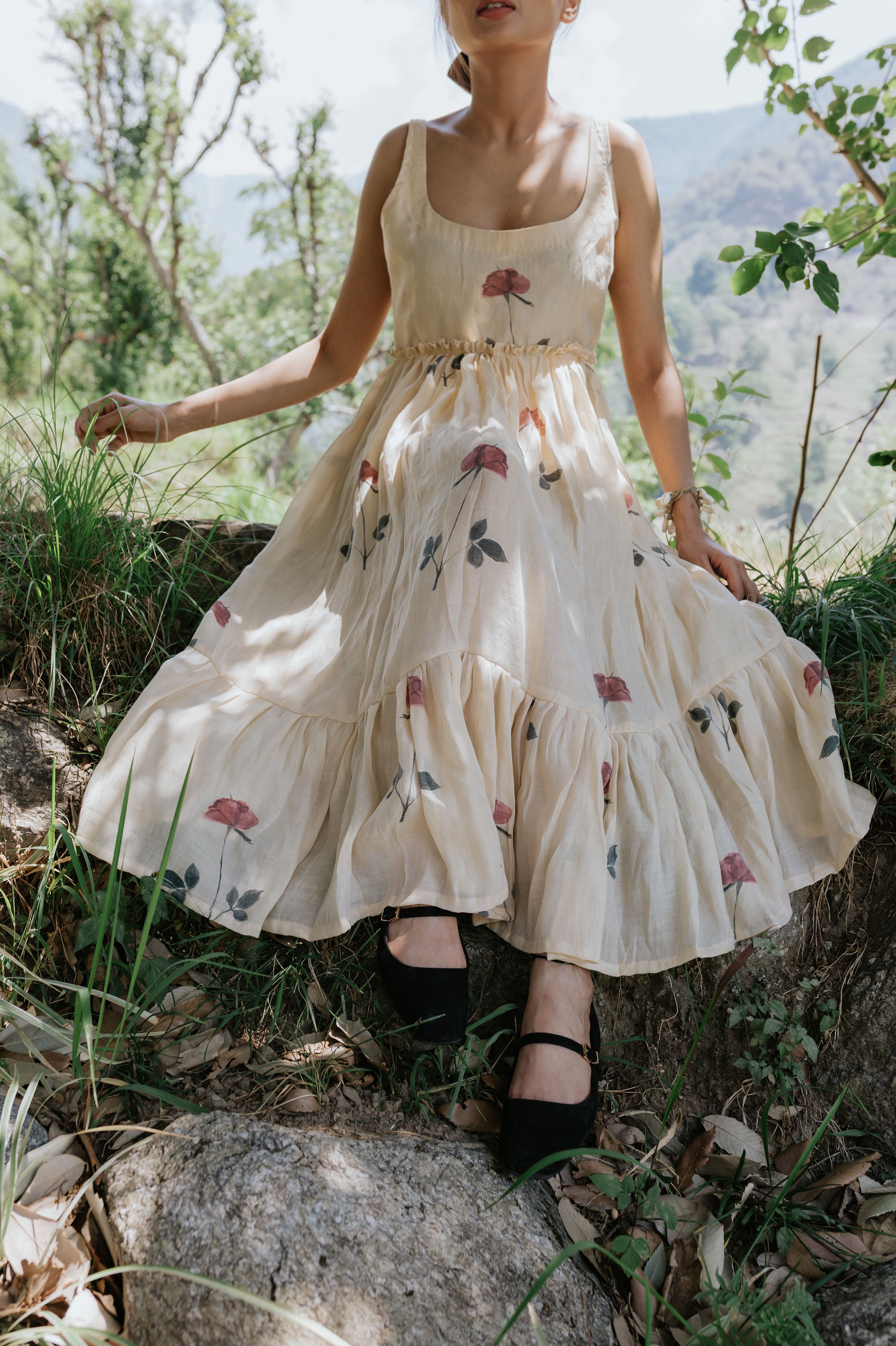 Almond Silk & Rose Dress