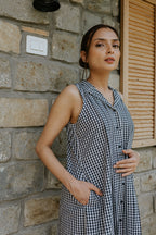 Coal Checks and Pintucks Dress