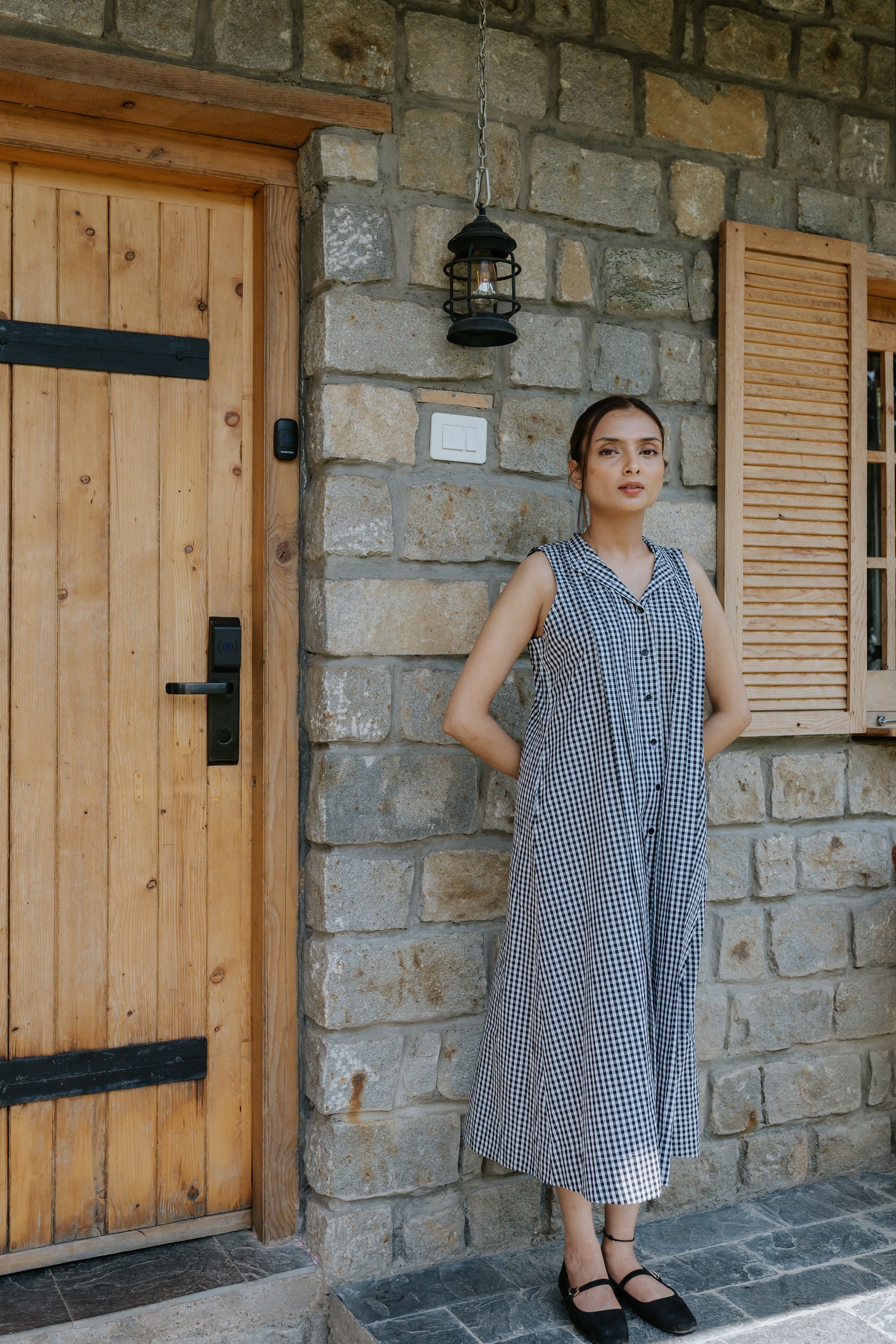 Coal Checks and Pintucks Dress