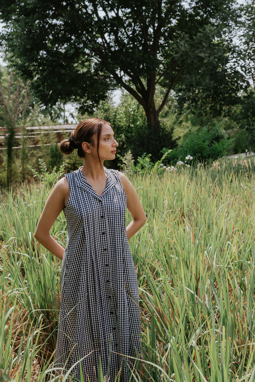 Coal Checks and Pintucks Dress