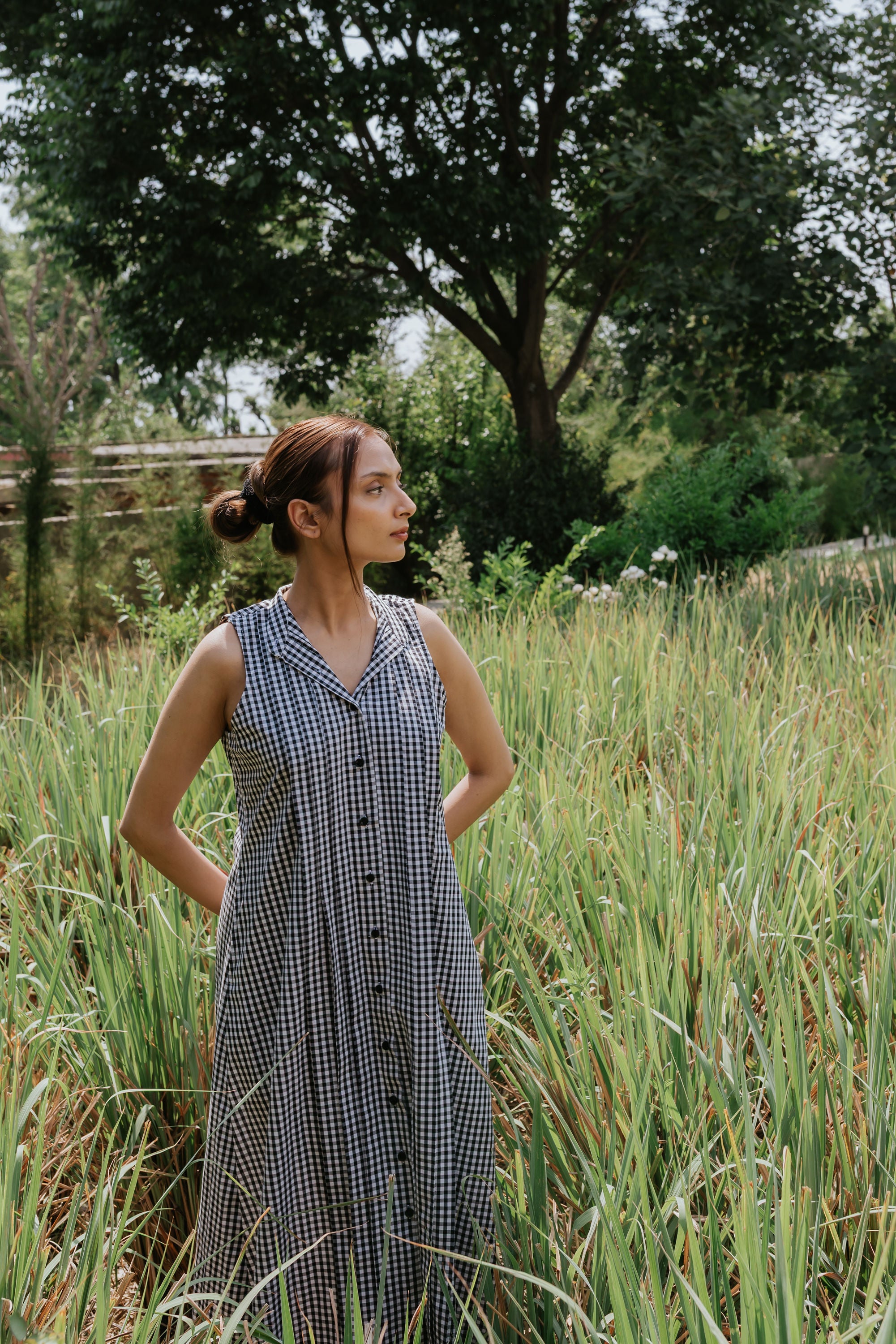 Coal Checks and Pintucks Dress
