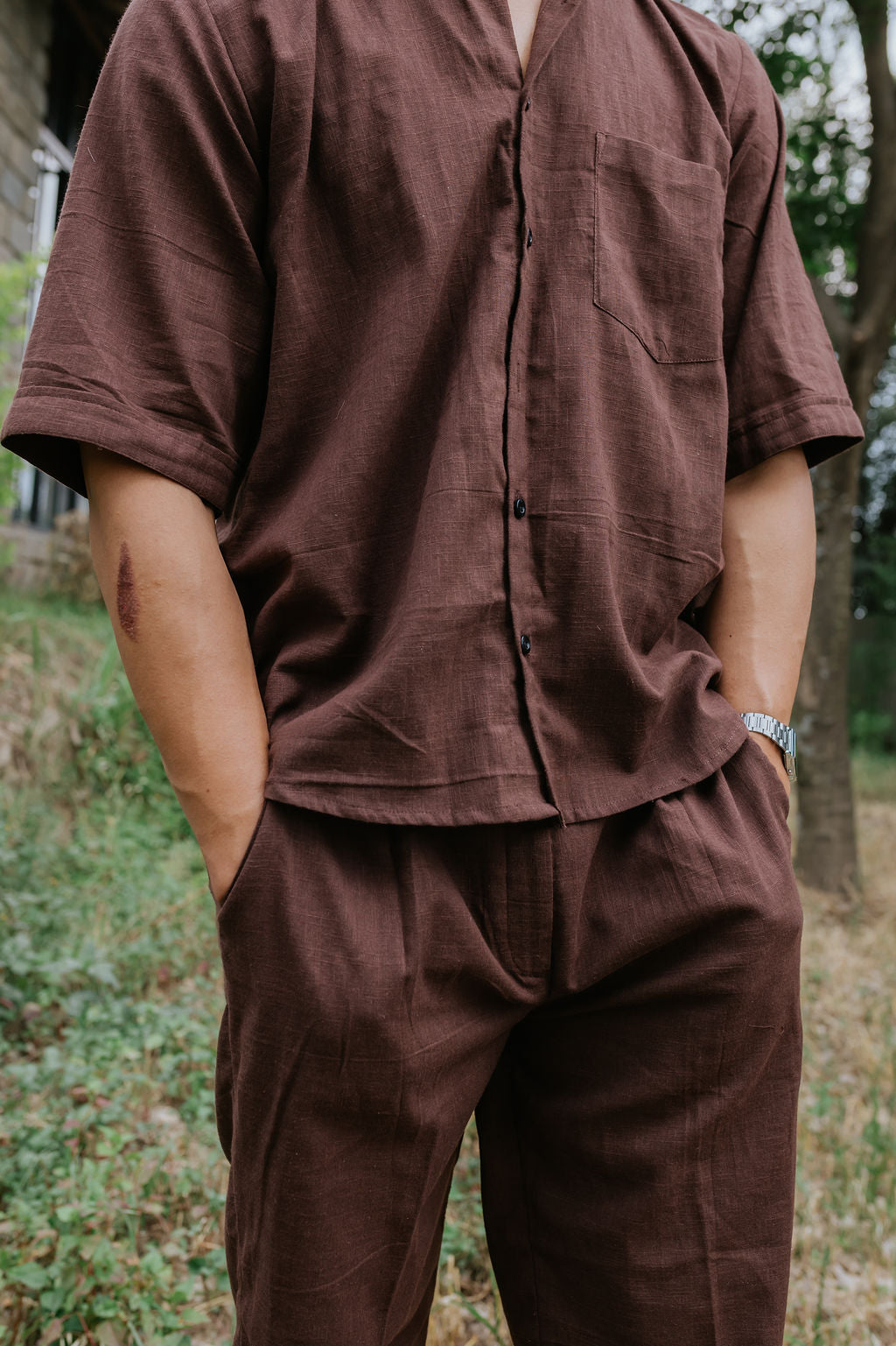 Mudstone Linen Cord Set