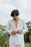 Hydrangea Pockets Linen Shirt