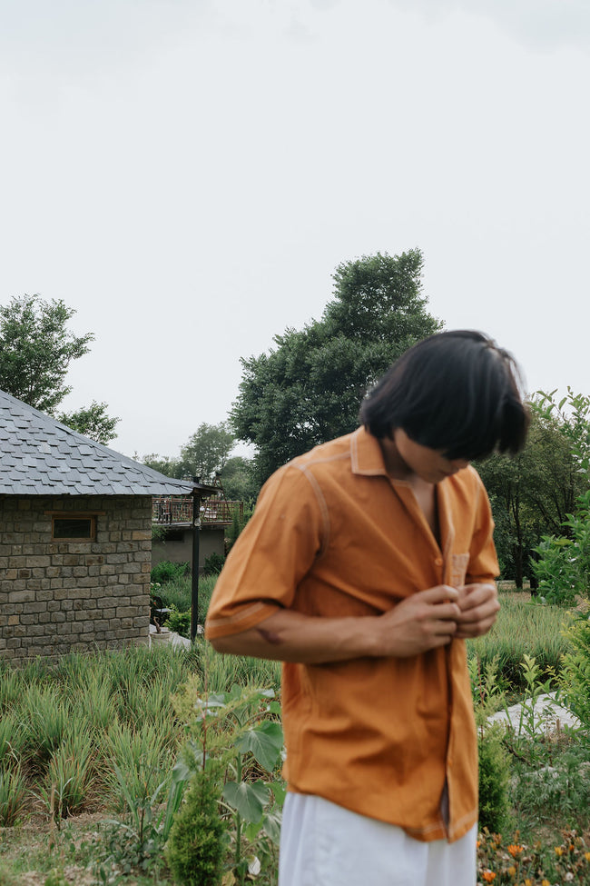 Hand-Embroidered Linen Shirt (Men) Main Image
