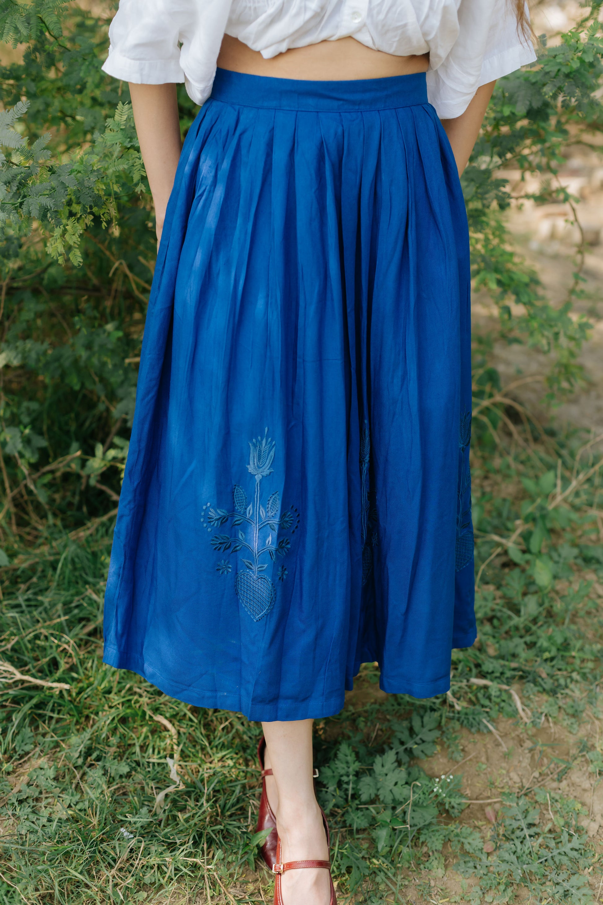 Royal Indigo Thread Skirt