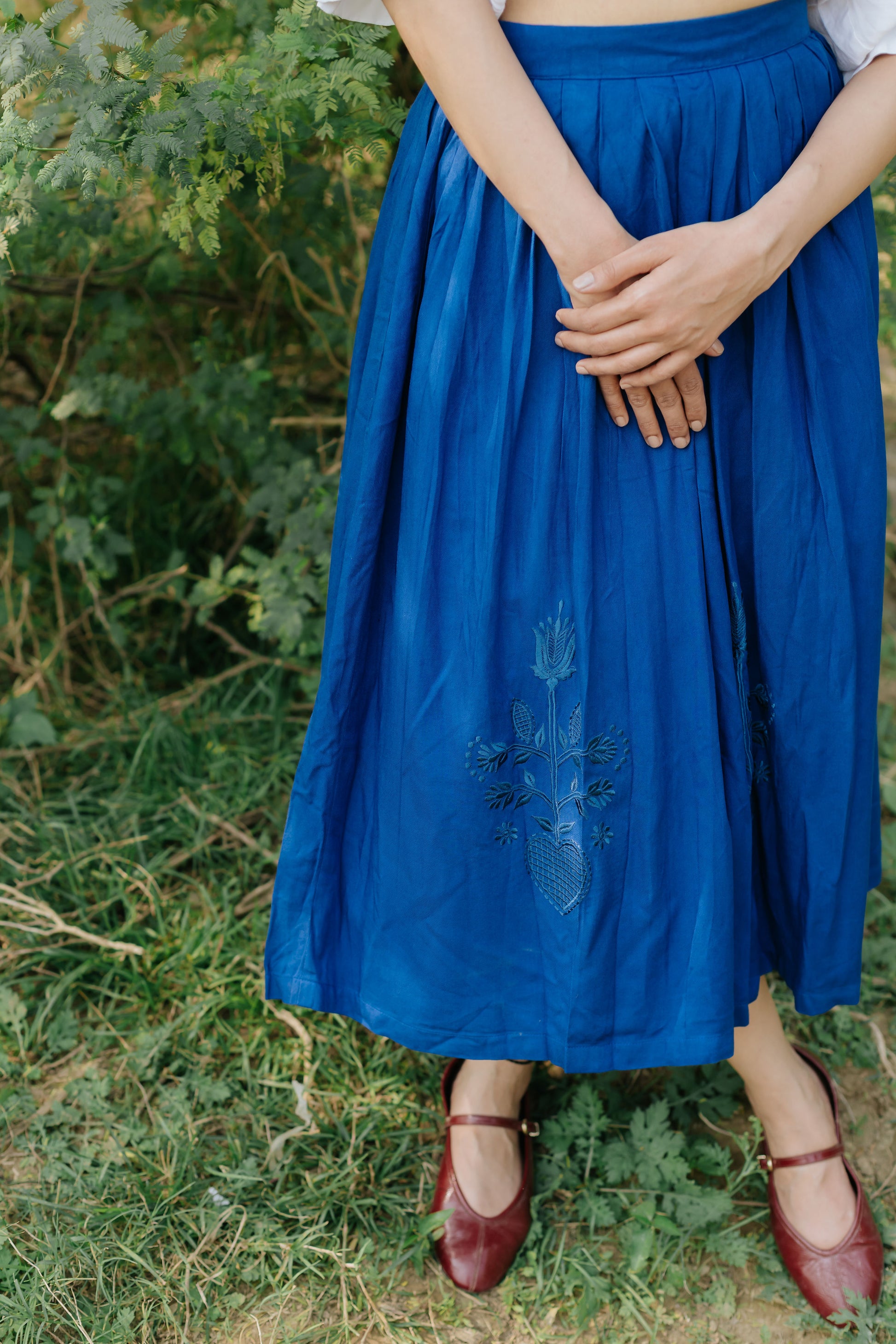 Royal Indigo Thread Skirt