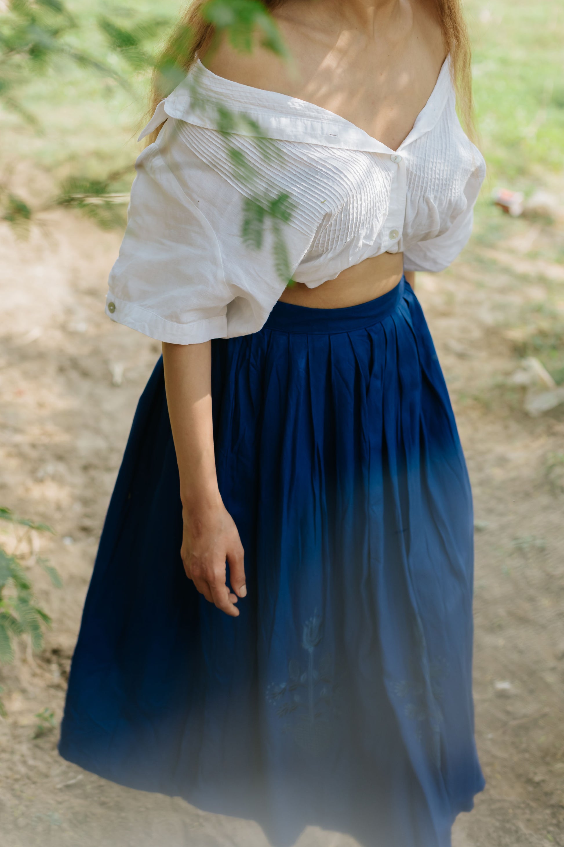 Royal Indigo Thread Skirt
