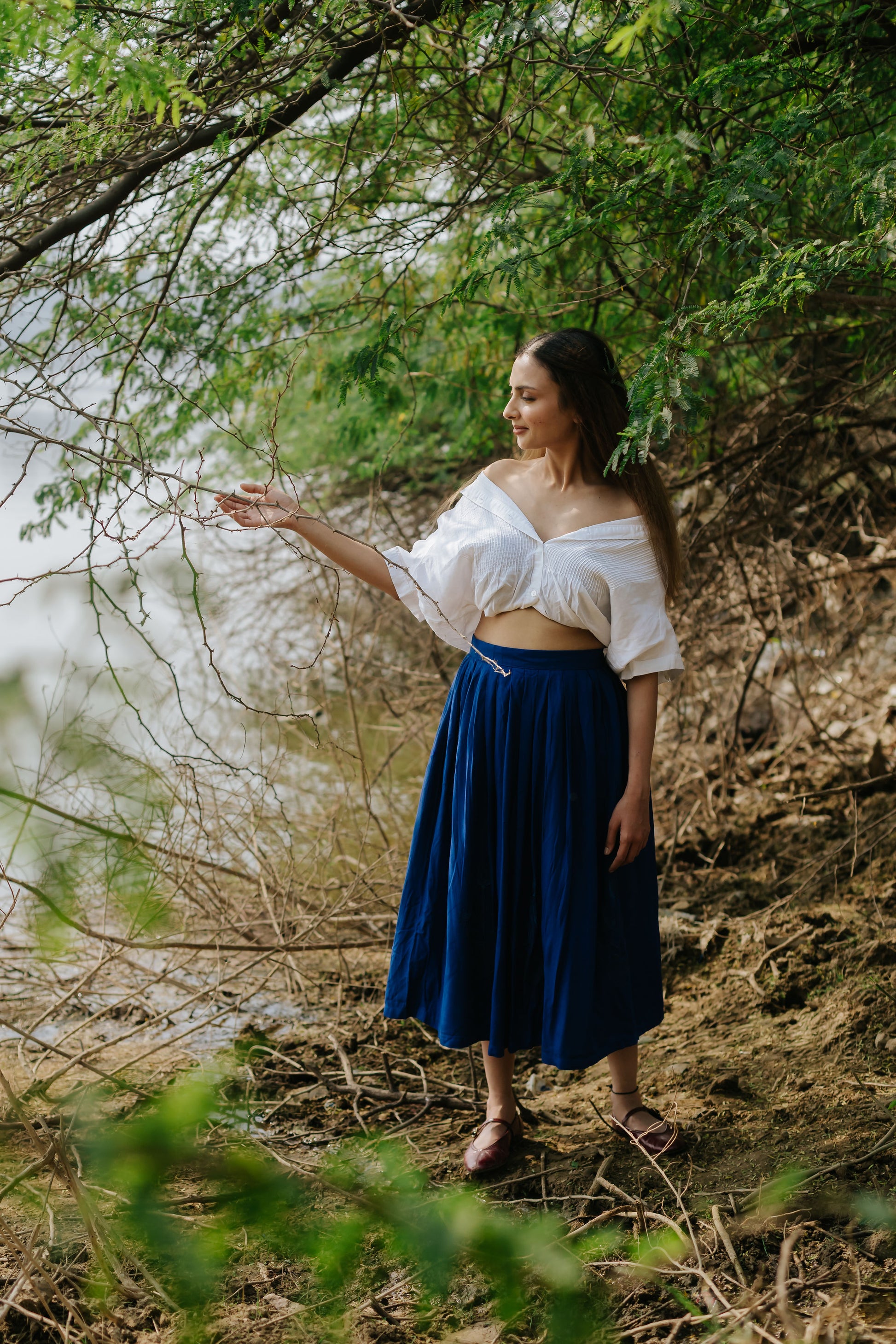 Royal Indigo Thread Skirt