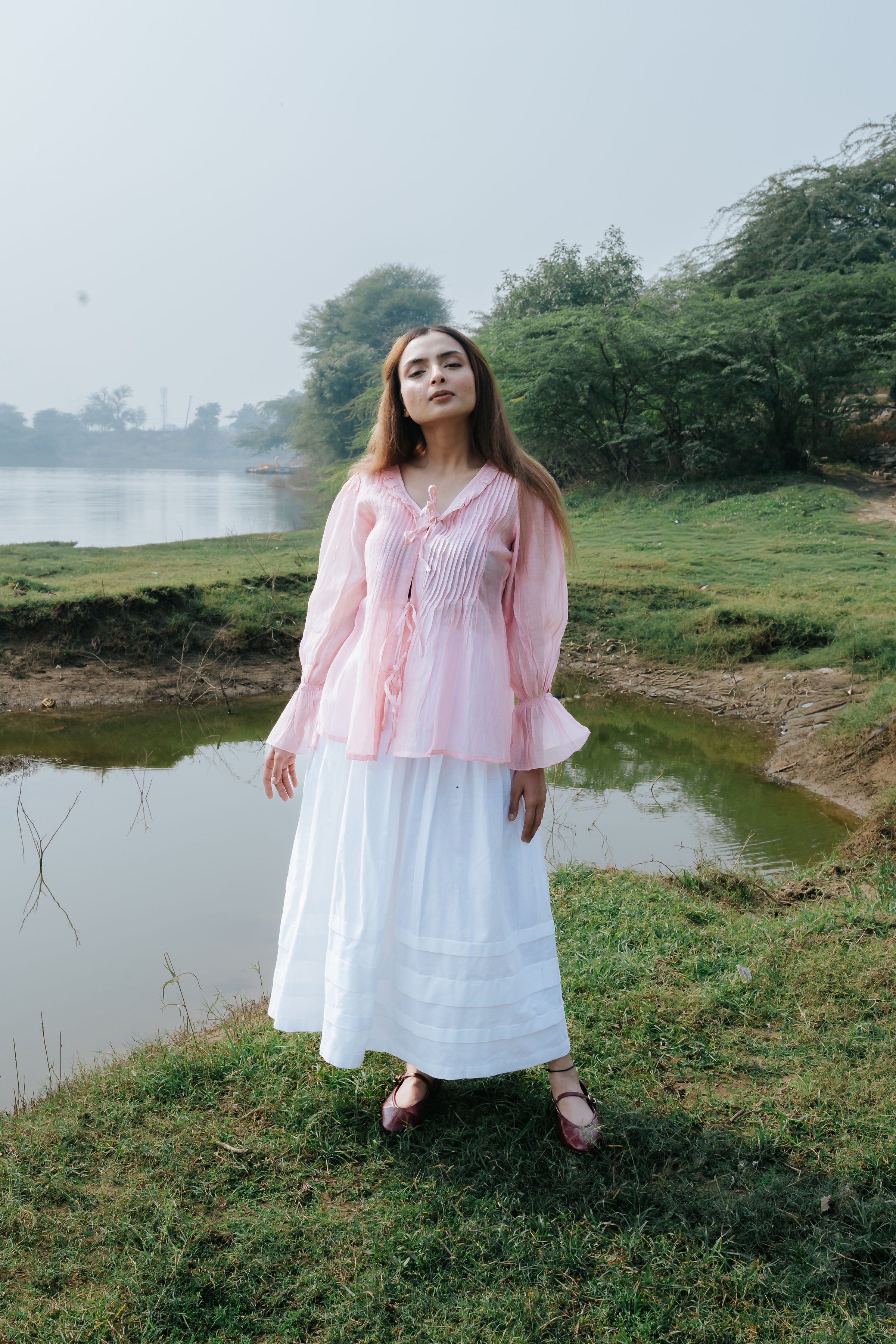 White Fold Skirt [SALE]