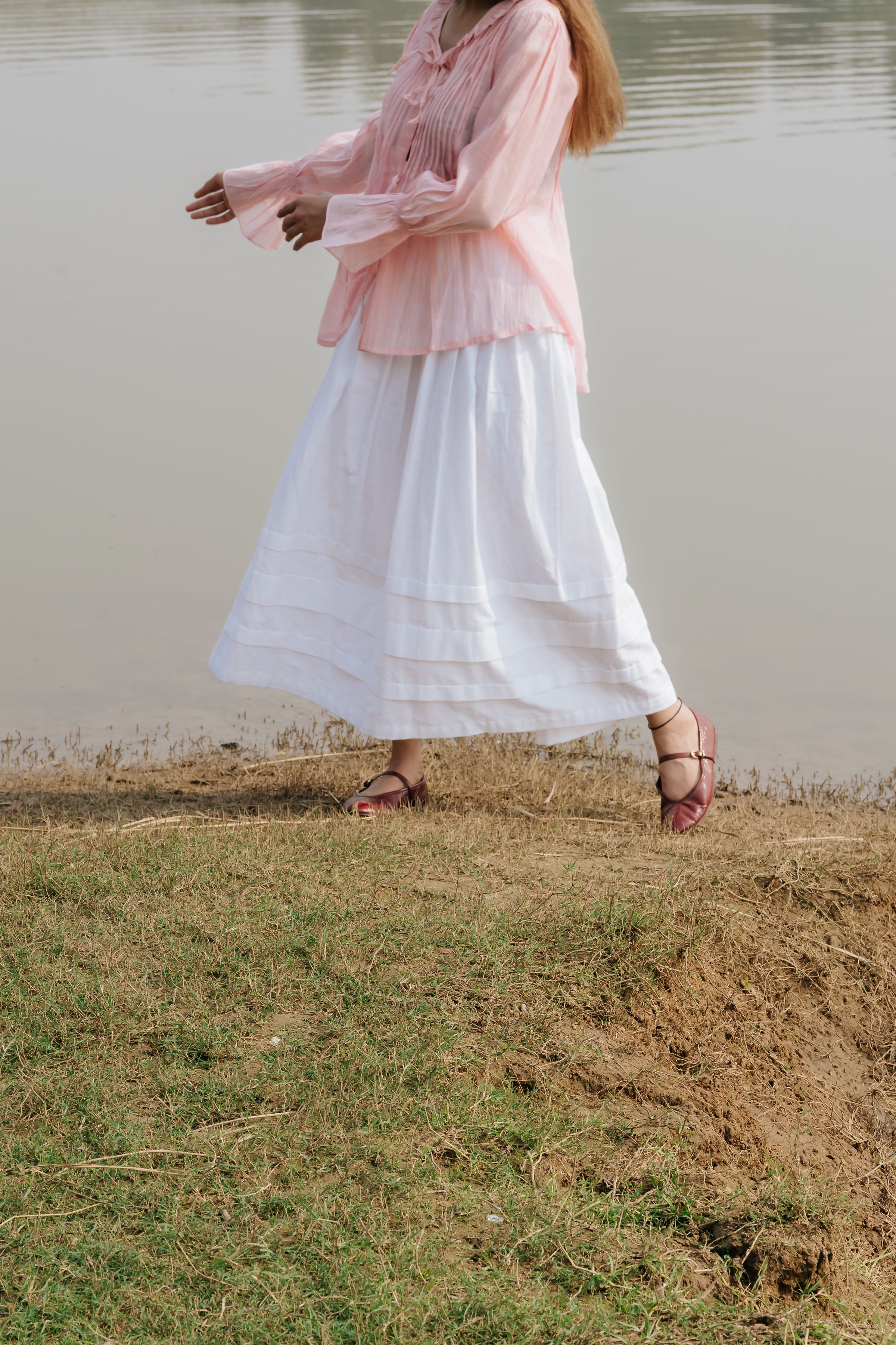 White Fold Skirt [SALE]